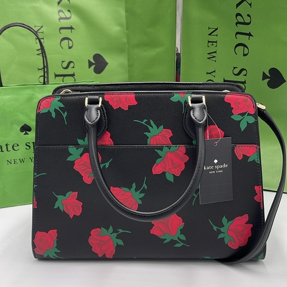 Kate Spade Madison Rose Toss Printed Medium Satchel
COLOR:
Black Multi
NWT - Picture 7 of 16
